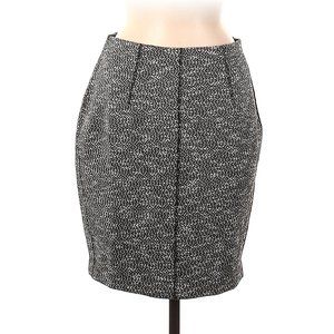 Ann Taylor Classic Pencil Skirt Black Grey Size 8P Like New